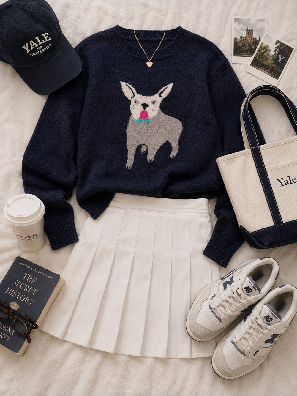 J.Crew Blue French Bulldog Sweater